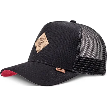 Gorra trucker nera Plainlace HFT di Djinns