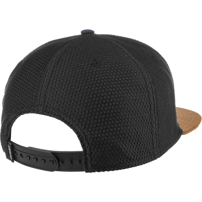 schwarze-und-braune-snapback-flatcap-honey-knit-von-djinns