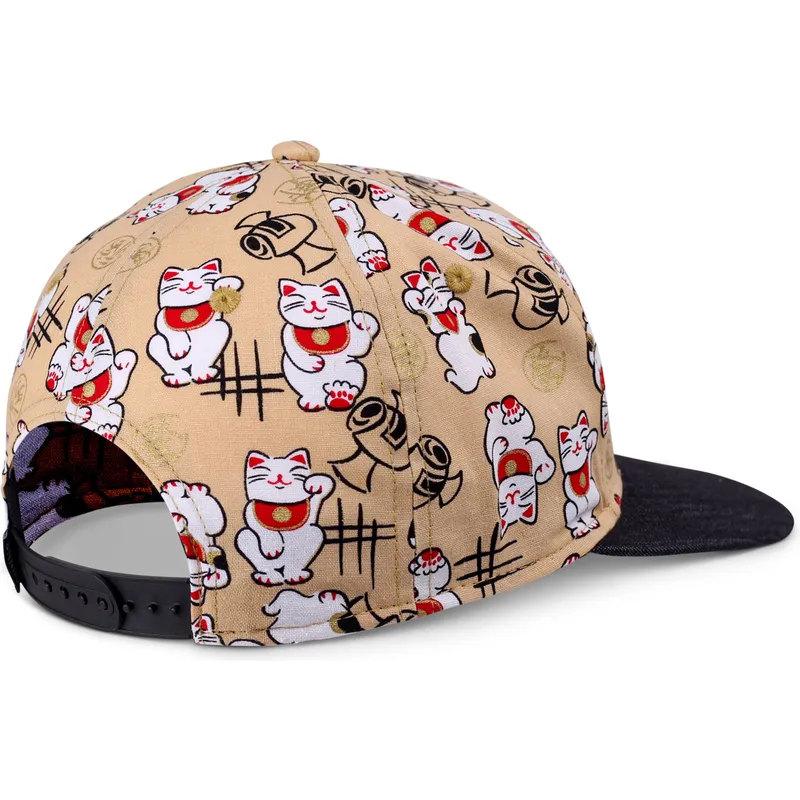 cap-plat-beige-snapback-voor-kinderen-van-djinns