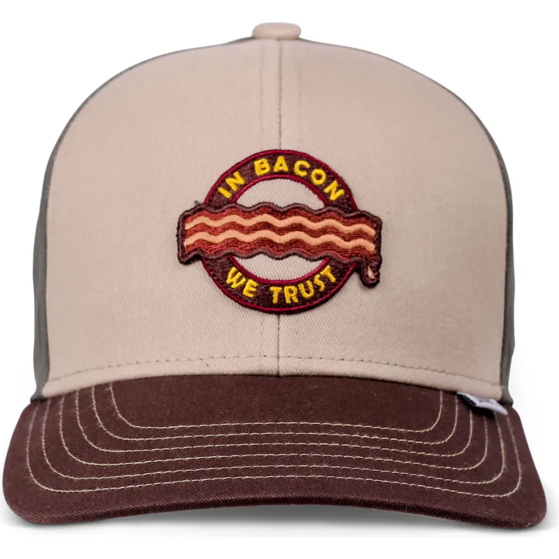 buet-kasket-multifarvet-snapback-til-dreng-food-bacon-basic-fra-djinns