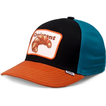 Petten gebogen meerkleurig snapback voor kinderen Food Croissant Basic van Djinns