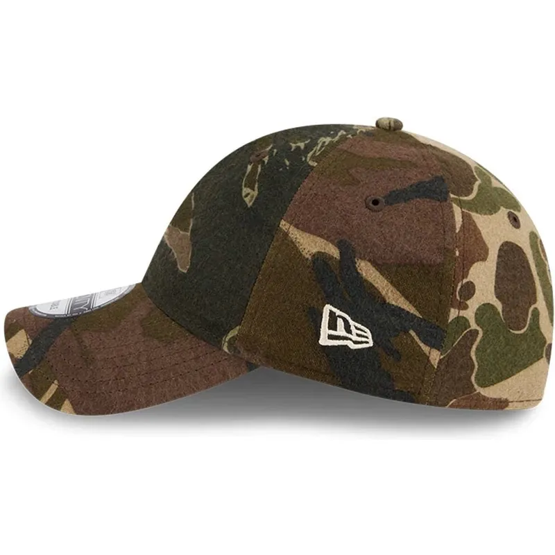 petten-gebogen-camouflage-verstelbare-band-9twenty-brushed-cotton-three-looms-woodland-van-new-era