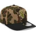 verstellbare-gebogene-camouflage-kappe-19twenty-aus-gebursteter-baumwolle-three-looms-duck-der-chicago-white-sox-mlb-von-new-era