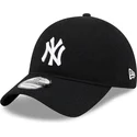 petten-gebogen-zwart-verstelbaar-9twenty-merino-wool-yarn-van-new-york-yankees-mlb-van-new-era