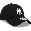 schwarze-verstellbare-curved-cap-9twenty-merino-wool-yarn-der-new-york-yankees-mlb-von-new-era