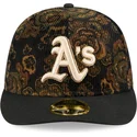 sort-buet-kasket-justerbar-59fifty-low-profile-floral-cord-three-looms-printed-corduroy-fra-oakland-athletics-mlb-fra-new-era