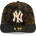schwarze-gebogene-kappe-59fifty-low-profile-floral-cord-three-looms-bedruckter-cord-der-new-york-yankees-mlb-von-new-era