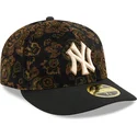 czarna-dopasowana-czapka-z-zakrzywionym-daszkiem-59fifty-low-profile-floral-cord-three-looms-printed-corduroy-new-york-yankees-m