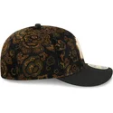 schwarze-gebogene-angepasste-kappe-59fifty-low-profile-floral-cord-three-looms-printed-corduroy-der-new-york-yankees-mlb-von-new