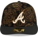 gorra-curva-negra-ajustada-59fifty-low-profile-floral-cord-three-looms-printed-corduroy-de-atlanta-braves-mlb-de-new-era