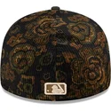 sort-buet-kasket-justerbar-59fifty-low-profile-floral-cord-three-looms-printed-corduroy-fra-detroit-tigers-mlb-fra-new-era