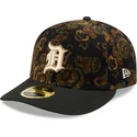 petten-gebogen-zwart-aangepast-59fifty-low-profile-floral-cord-three-looms-printed-corduroy-van-detroit-tigers-mlb-van-new-era