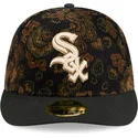 petten-gebogen-zwart-fitted-59fifty-low-profile-floral-cord-three-looms-printed-corduroy-van-chicago-white-sox-mlb-van-new-era