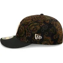 cappello-curvo-nero-aderente-59fifty-low-profile-floral-cord-three-looms-printed-corduroy-dei-san-diego-padres-mlb-di-new-era