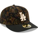 gorra-curva-negra-ajustada-59fifty-low-profile-floral-cord-three-looms-printed-corduroy-de-los-angeles-dodgers-mlb-de-new-era