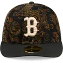 czarna-zakrzywiona-czapka-dopasowana-59fifty-low-profile-floral-cord-three-looms-printed-corduroy-boston-red-sox-mlb-od-new-era