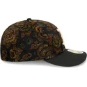 cappellino-curvo-nero-regolabile-59fifty-low-profile-floral-cord-three-looms-printed-corduroy-dei-boston-red-sox-mlb-di-new-era