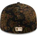 sort-buet-kasket-justerbar-59fifty-low-profile-floral-cord-three-looms-printed-corduroy-fra-boston-red-sox-mlb-fra-new-era