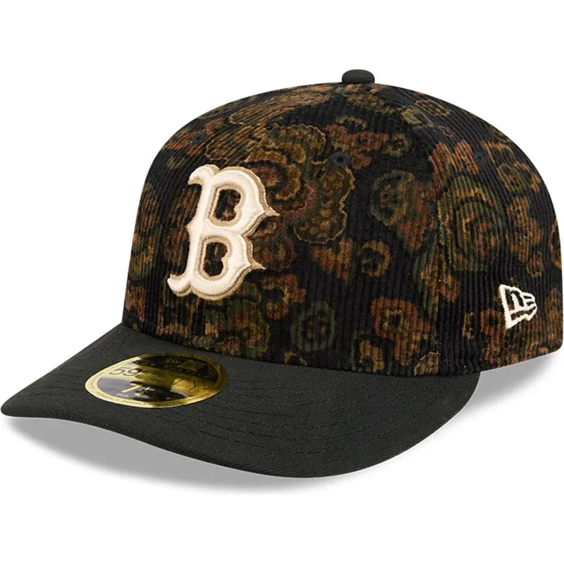 cap-gebogen-black-ajustada-59fifty-low-profile-floral-cord-three-looms-printed-corduroy-van-boston-red-sox-mlb-van-new-era