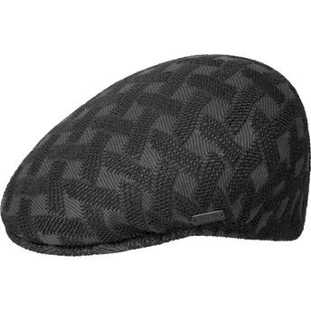 Baretten zwart van Boina negra Cross Weave 504 Black van Kangol
