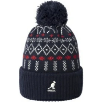 Mutsen pompom marineblauw Holiday Dk Blue van Kangol