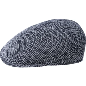 Marineblå baret Pattern Flexfit Marled Navy fra Kangol