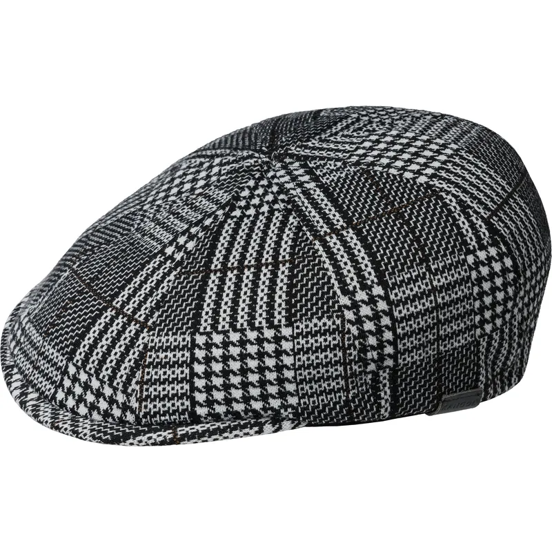 svart-basker-pattern-flexfit-black-plaid-fran-kangol