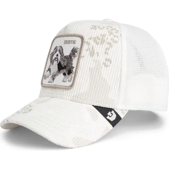Casquette trucker blanche chien Bestie Corduroy Camo The Farm Goorin Bros.