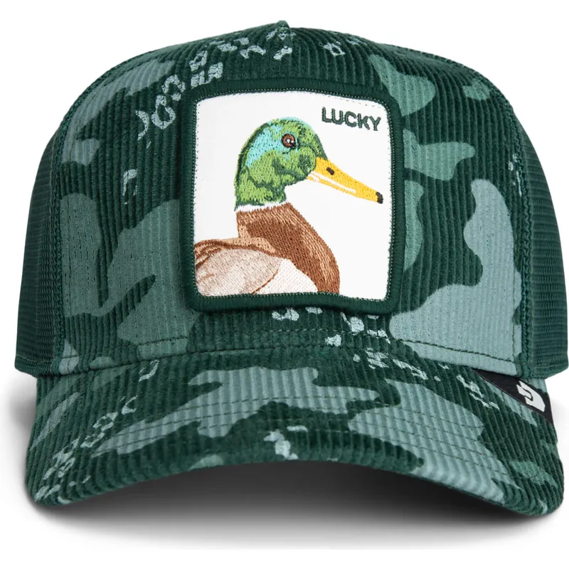 trucker-cap-grun-ente-lucky-duck-corduroy-camo-the-farm-von-goorin-bros