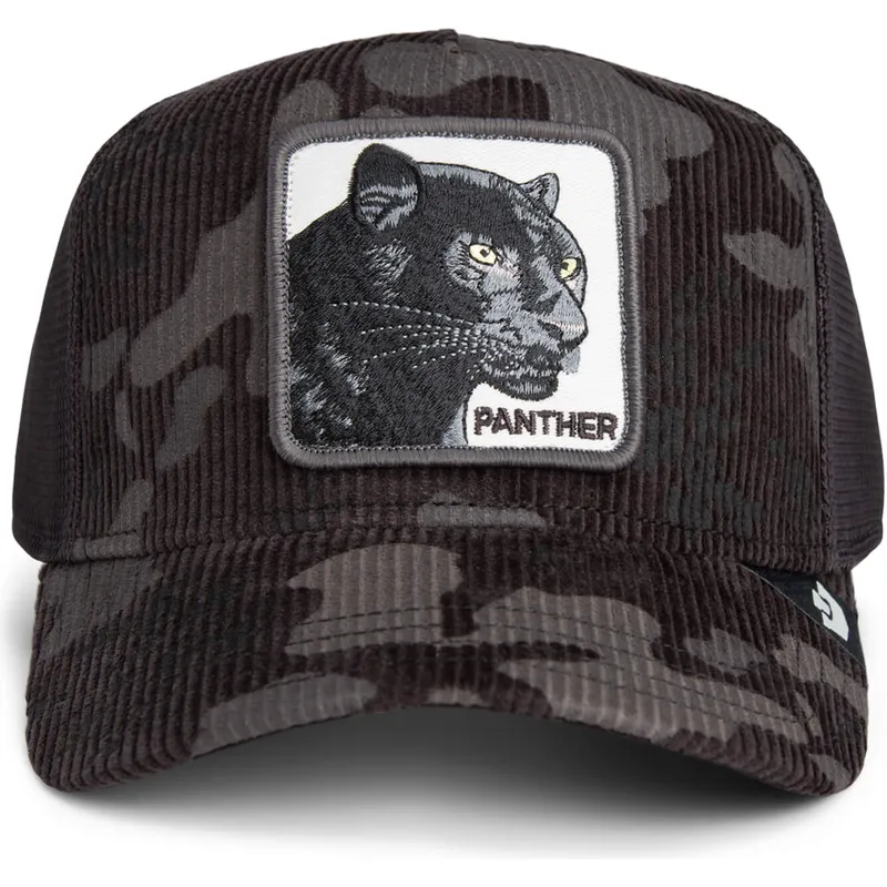 sort-trucker-kasket-med-panter-panther-corduroy-camo-the-farm-fra-goorin-bros