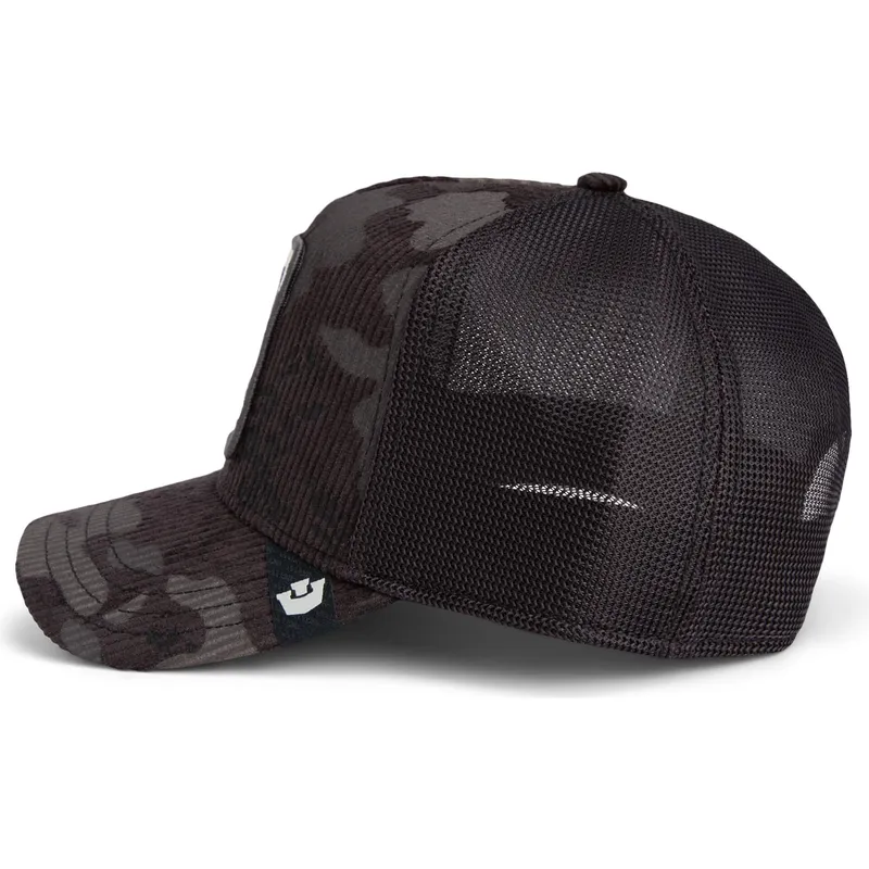 petten-gebogen-zwart-snapback-panther-corduroy-camo-the-farm-van-goorin-bros