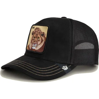 Petten gebogen zwart snapback King Golden Suede The Farm van Goorin Bros.
