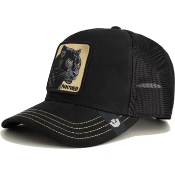 Goorin Bros. The Farm sort trucker cap med panter Panther Golden Suede