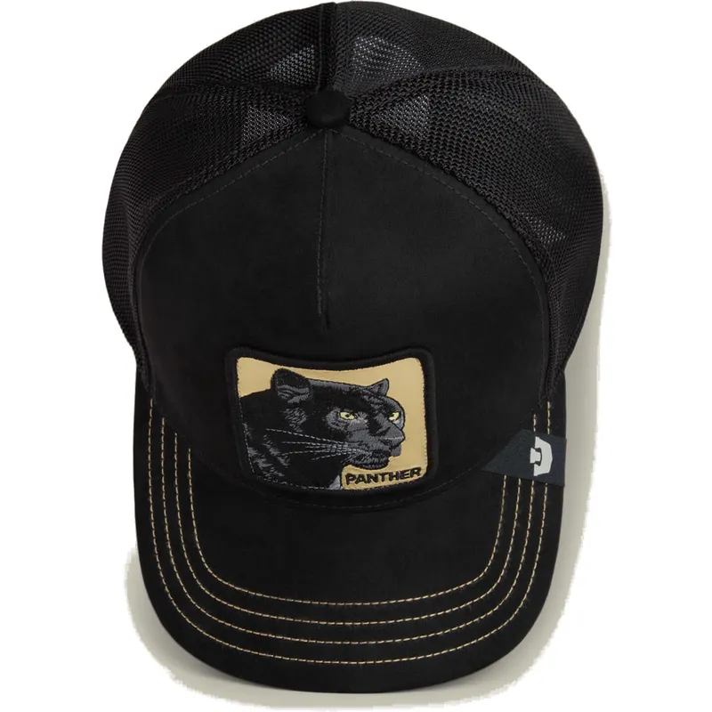 petten-gebogen-zwart-snapback-pantera-panther-golden-suede-the-farm-the-farm-van-goorin-bros