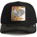 cappello-trucker-nero-gallo-cock-golden-suede-the-farm-di-goorin-bros