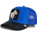trucker-cap-blau-und-schwarz-hund-pitbull-flex-pitbull-suede-the-farm-von-goorin-bros