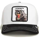 trucker-kasket-hvid-og-sort-panter-strength-panther-suede-the-farm-fra-goorin-bros