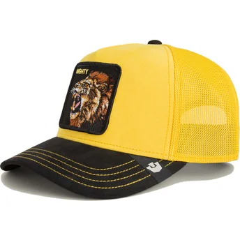 Petten gebogen geel snapback Mighty Lion Suede The Farm van Goorin Bros.