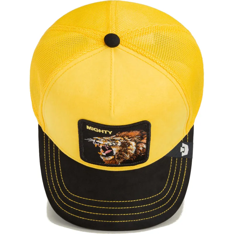 petten-gebogen-geel-snapback-mighty-lion-suede-the-farm-van-goorin-bros petten-gebogen-geel-snapback-mighty-lion-suede-the-farm-van-goorin-bros