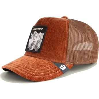Gorra trucker marrón rinoceronte Bulletproof Iced Rhino Jewel Tones The Farm de Goorin Bros.