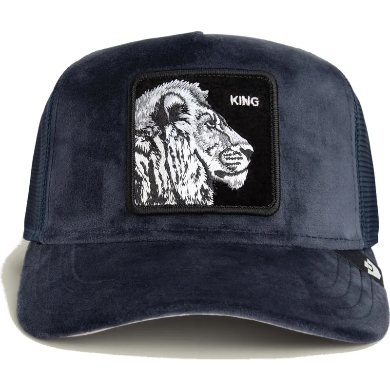 petten-gebogen-marineblauw-snapback-king-lion-velour-the-farm-van-goorin-bros