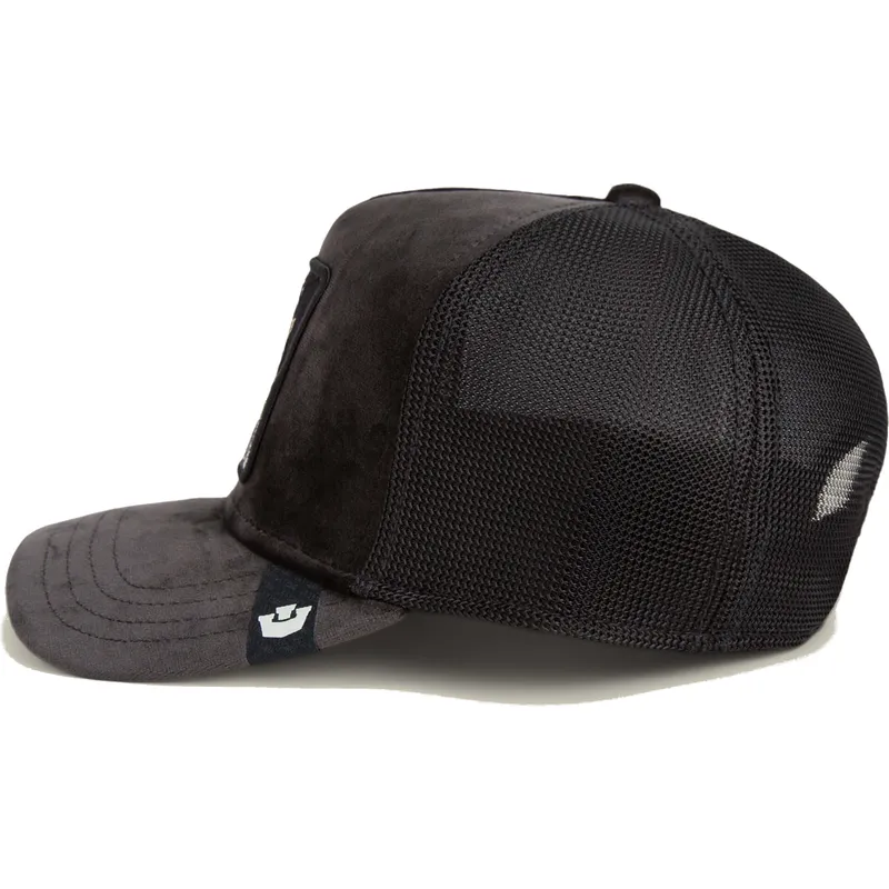 petten-gebogen-zwart-snapback-strength-panther-velour-the-farm-van-goorin-bros