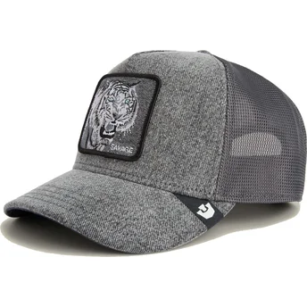 Goorin Bros. The Farm grå trucker kasket med tiger Savage Denim