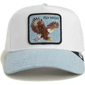 hvid-og-bla-trucker-kasket-med-orn-fly-high-denim-the-farm-fra-goorin-bros
