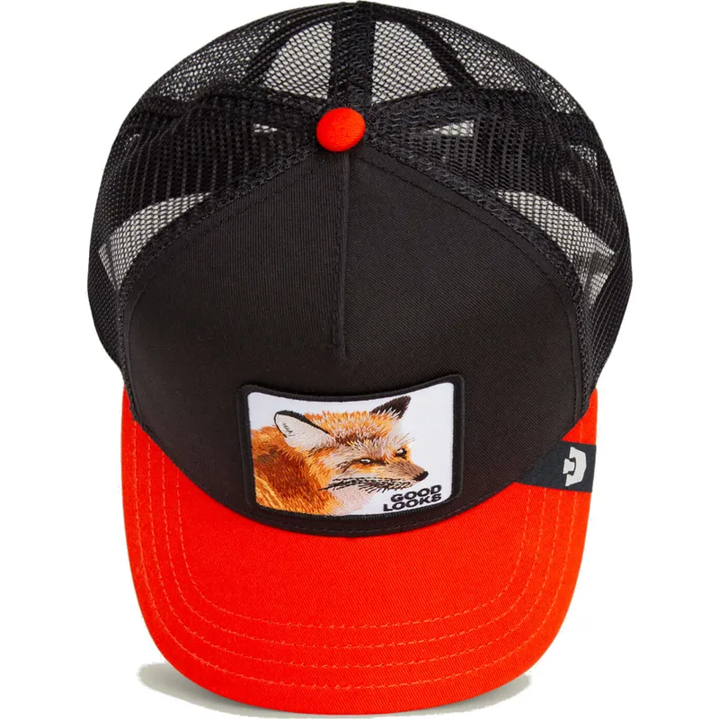 trucker-cap-schwarz-und-orange-fuchs-good-looks-sport-the-farm-von-goorin-bros