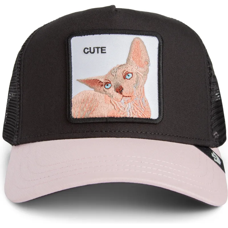 schwarze-trucker-kappe-katze-cute-the-sphynx-sport-the-farm-von-goorin-bros