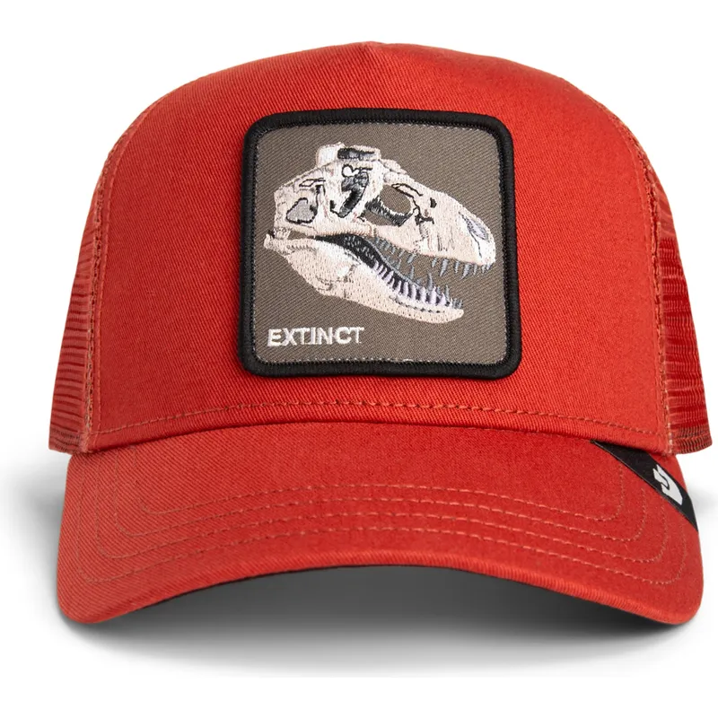 trucker-cap-rot-dinosaurier-t-rex-the-extinct-skull-grit-the-farm-von-goorin-bros