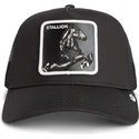 petten-gebogen-zwart-snapback-stallion-the-farm-van-goorin-bros