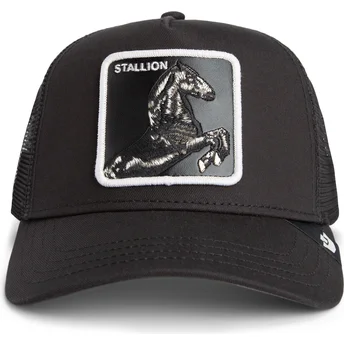 Petten gebogen zwart snapback caballo Stallion The Farm The Farm van Goorin Bros.