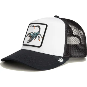 Casquette trucker blanche et noire scorpion Deadly The Farm Goorin Bros.